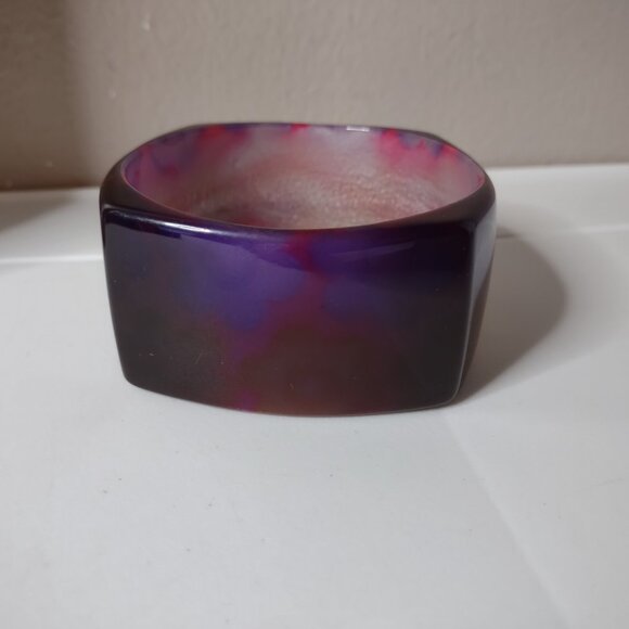 8.5 Inch Very Cool Vintage Purple And Pink Thick Bangle - Picture 8 of 10